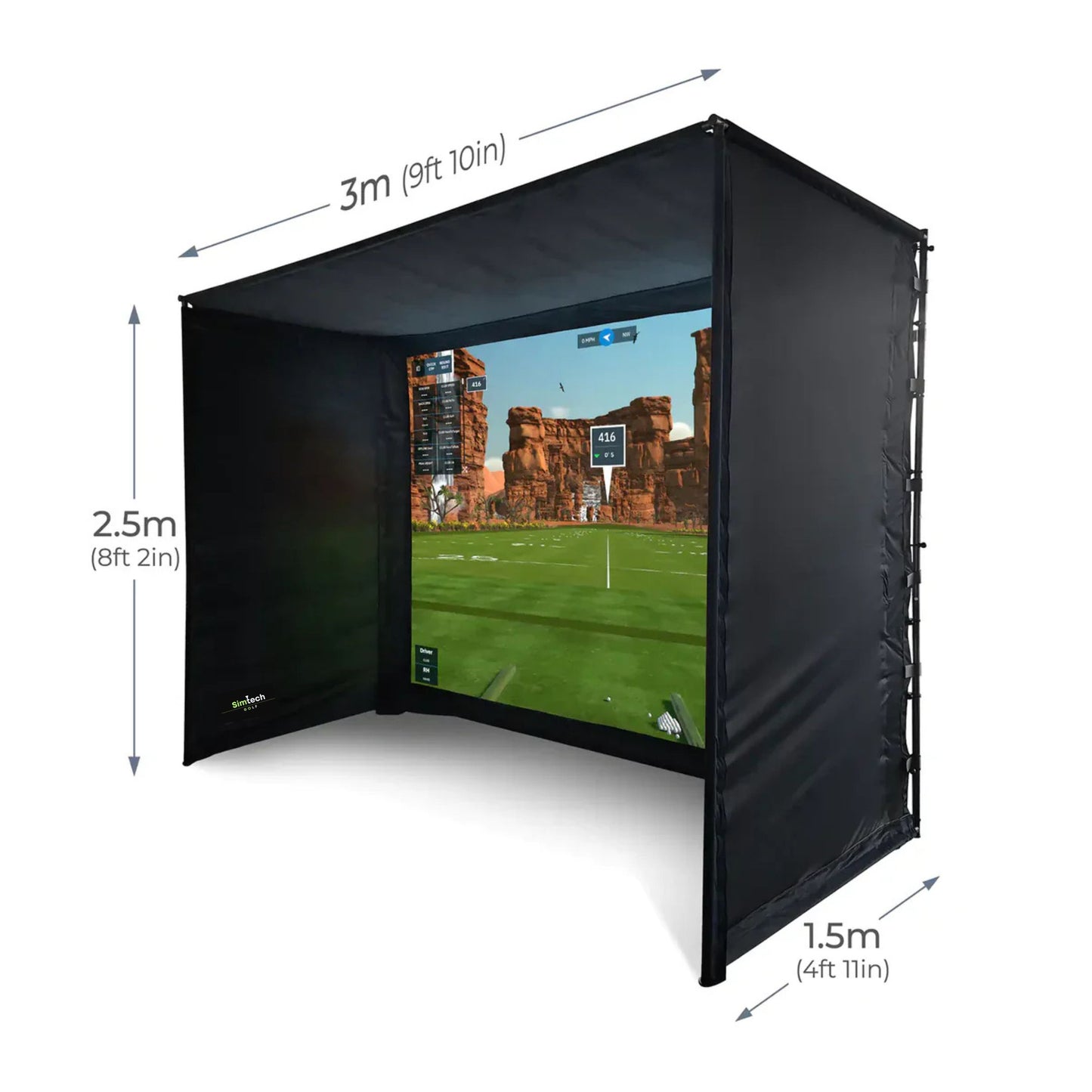 HoleOne by SimTech – Premium DIY Golf Simulator Enclosure with 4k Impact Screen
