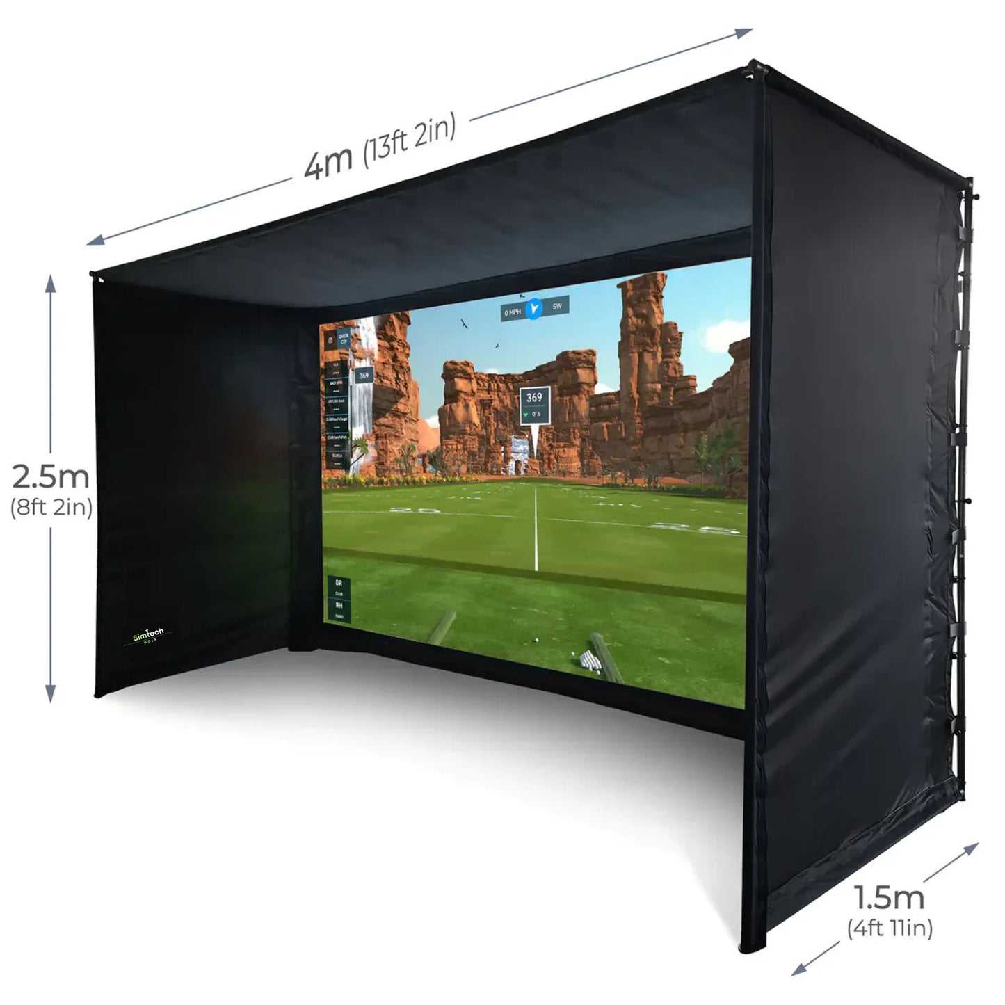 HoleOne by SimTech – Premium DIY Golf Simulator Enclosure with 4k Impact Screen