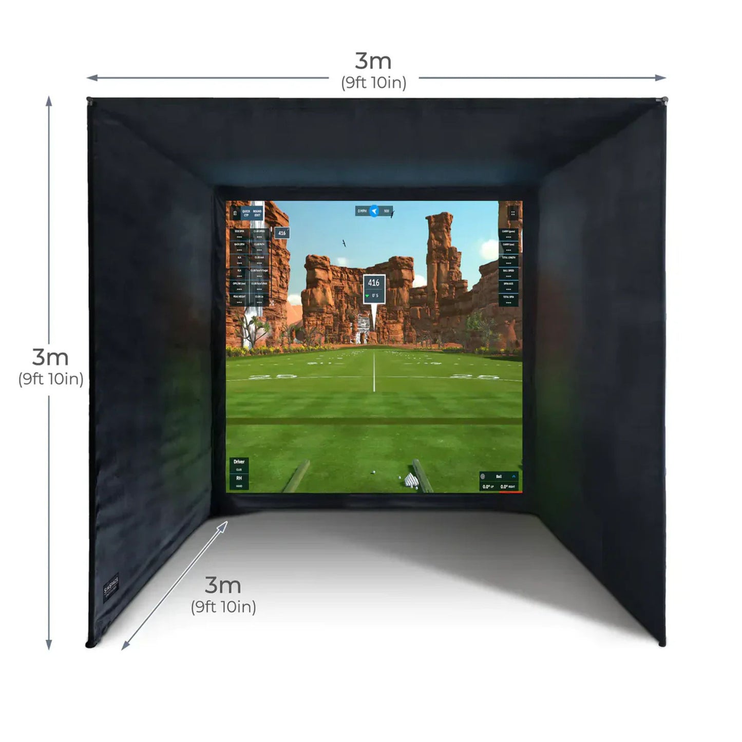 HoleOne by SimTech – Premium DIY Golf Simulator Enclosure with 4k Impact Screen