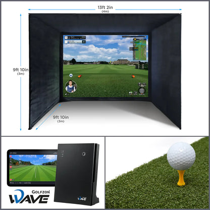 BUILD YOUR OWN ENCLOSURE BUNDLE SIM 6 - (13'2 x 9'10 x 9'10 ft 4 x 3 x 3 m) GOLFZON WAVE SIMULATOR & LAUNCH MONITOR
